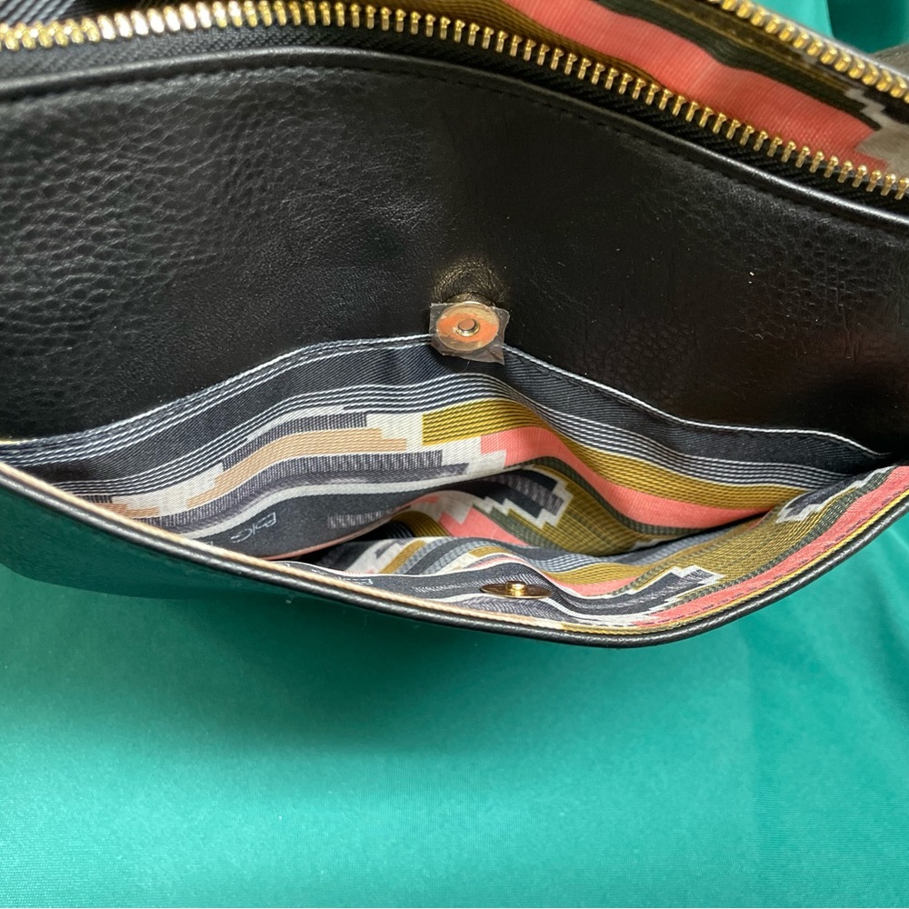 Big Buddha Black Crossbody Bag with Gold Details - Picture 8 of 13